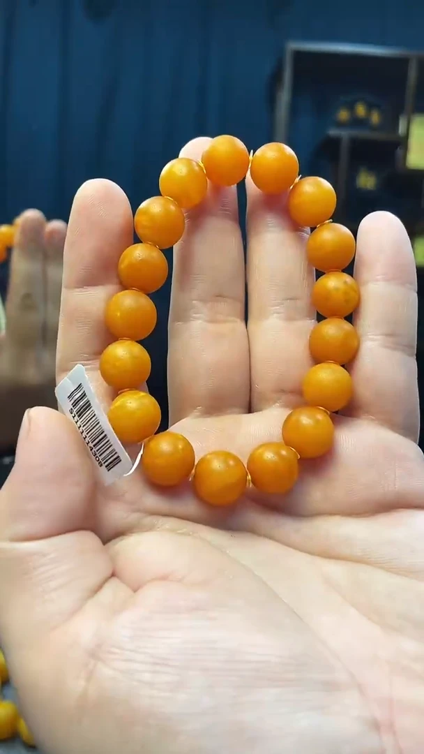 手串琥珀未镶嵌蜜蜡圆珠手串
