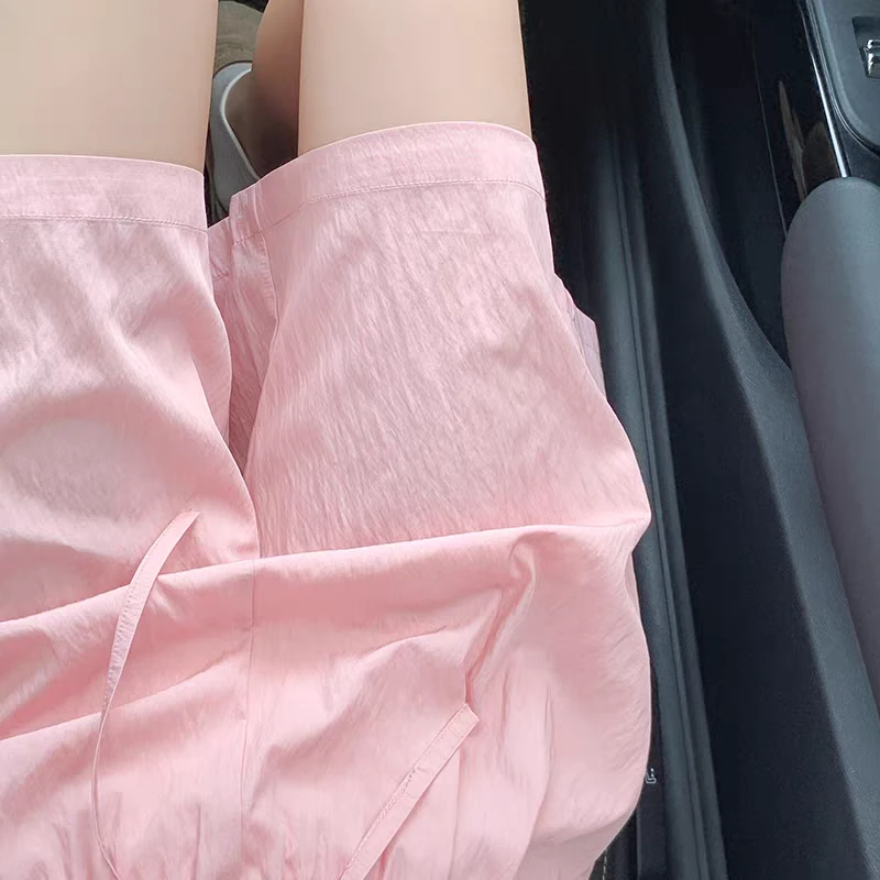 夏季2025新款防晒裤女宽松透气休闲小个子薄款防晒服时尚裤