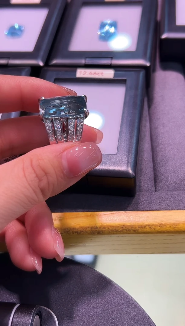 未镶嵌颈饰海蓝宝石定99  总25000