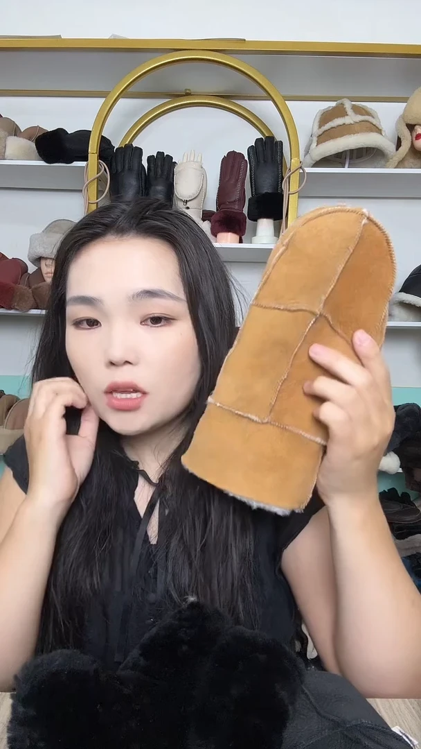 羊皮毛一体加厚手闷 冬季防寒保暖