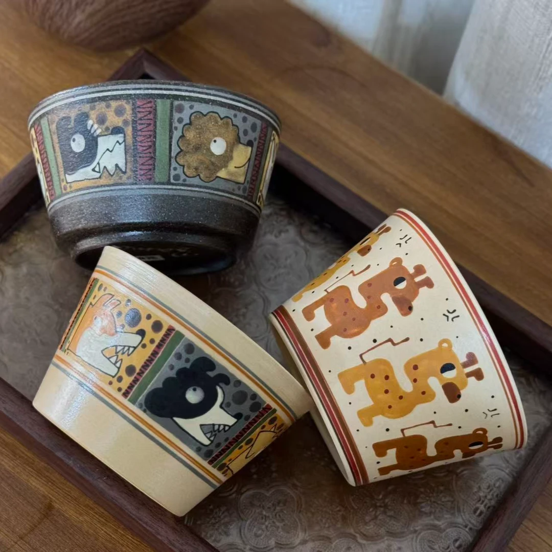 兮陶 盐炉 釉下彩手作碗 容量400ml 222