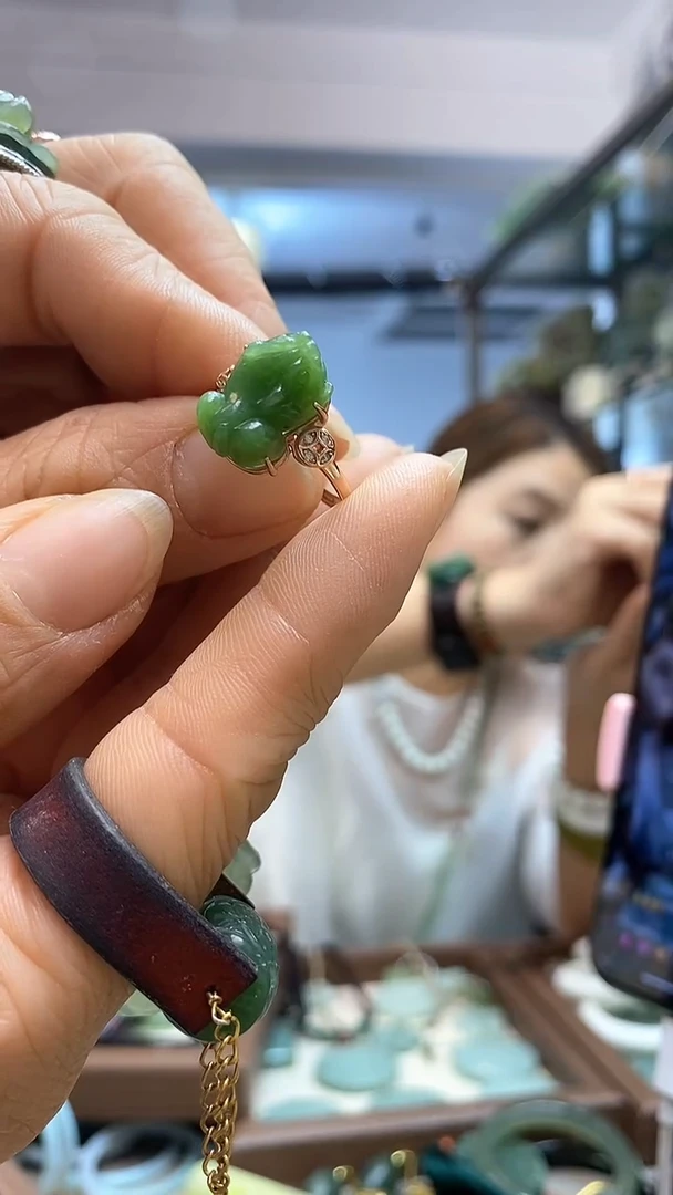 【闪购商品】和田玉戒指银S925镶嵌多样性发货其中之一