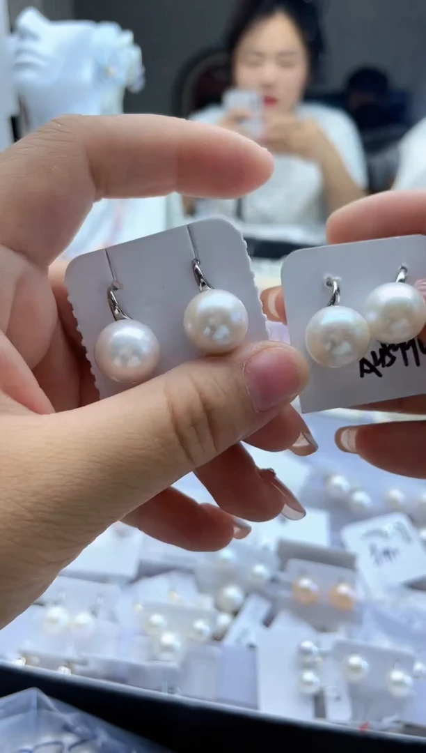 未镶嵌淡水珍珠珍珠13mm高跟鞋耳钩