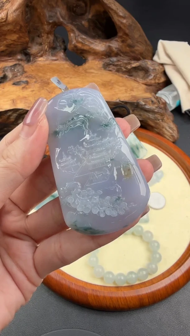 吊坠(不含链)未镶嵌翡翠翡翠饰品-130