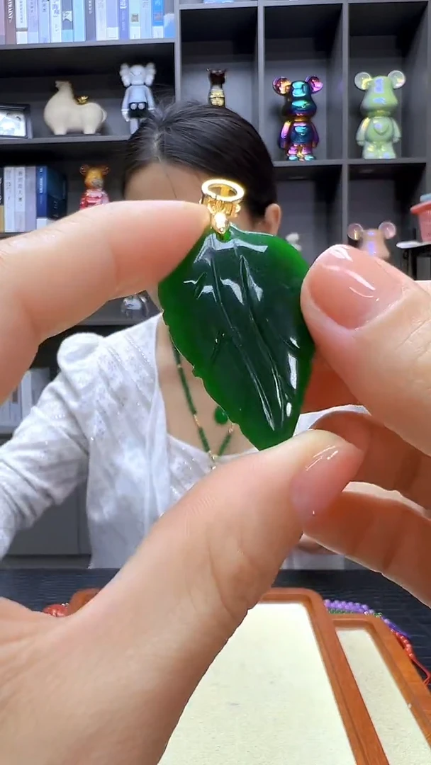 翡翠14K金镶嵌颈饰丹丹diy劲饰