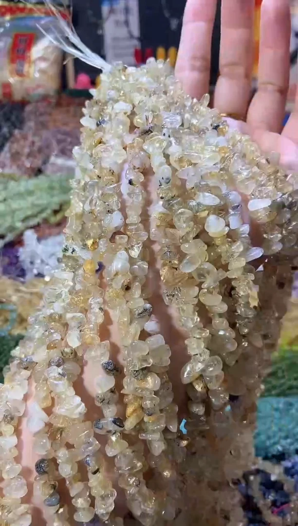 水晶珠宝半成品未镶嵌金发晶