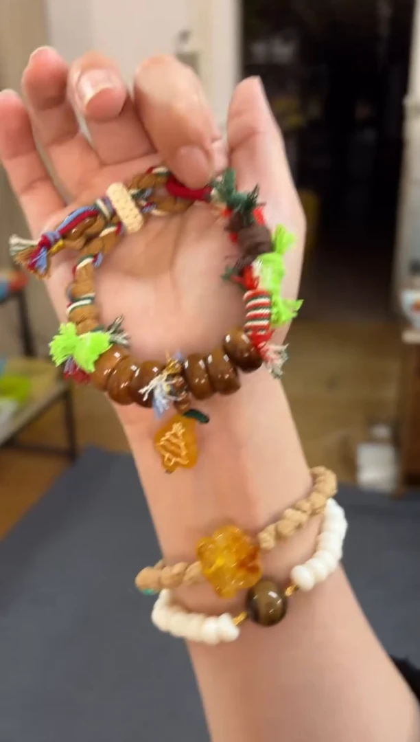 库克甜甜圈蜜蜡【圣诞手编