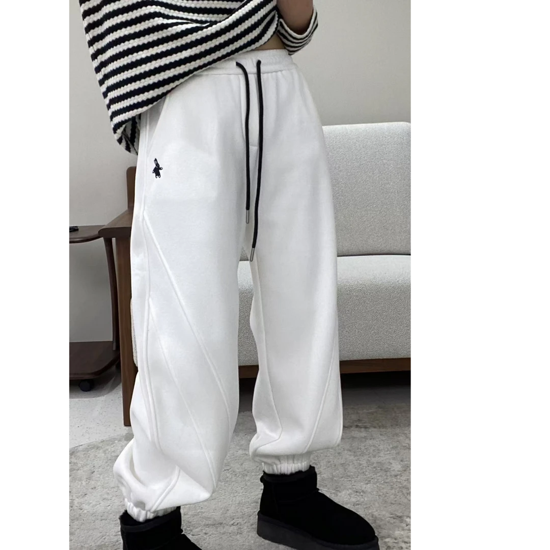 DEZI宝藏衣橱小兔子弧形线条收口卫裤HD9356