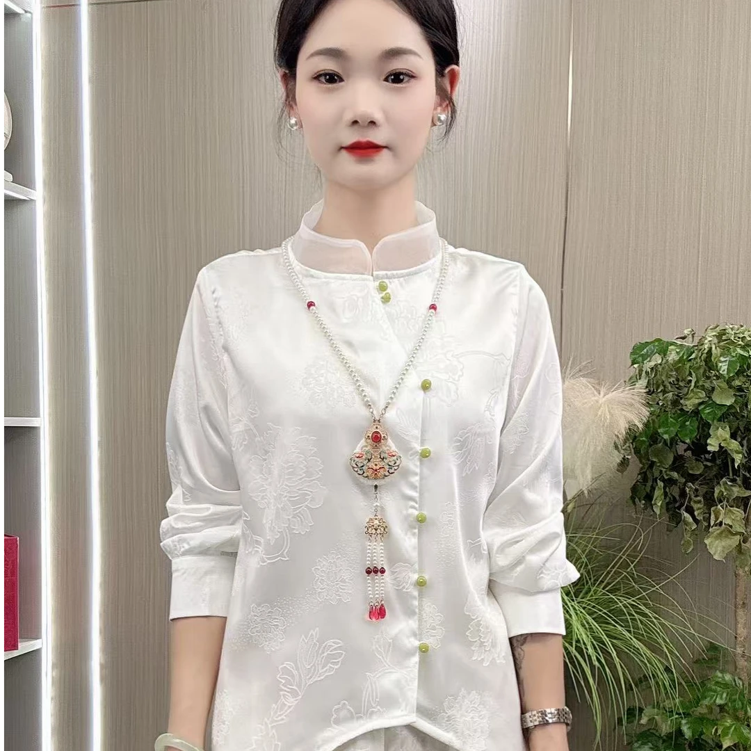 2025新款新中式古风气质长袖衬衫2024B1103薯条25869