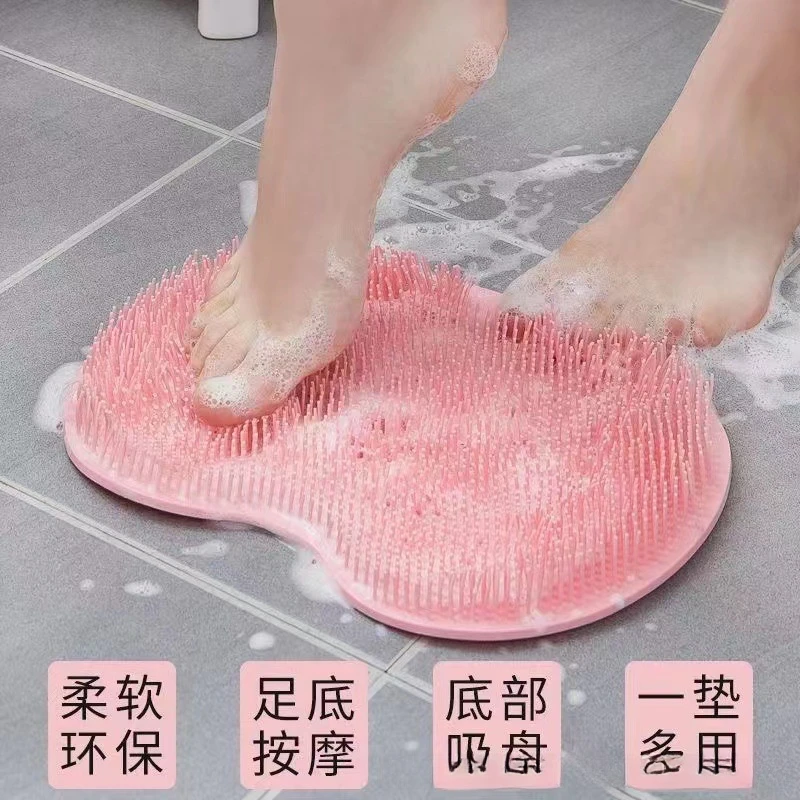 懒人搓背神器搓澡洗澡刷硅胶贴墙搓后背洗澡巾沐浴按摩搓脚垫吸盘