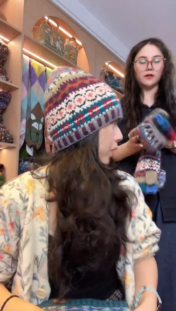 百羊毛青花瓷冷帽