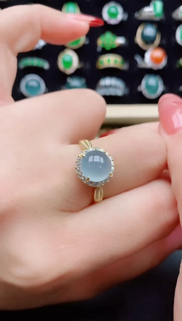 【闪购商品】翡翠戒指银S925镶嵌321312