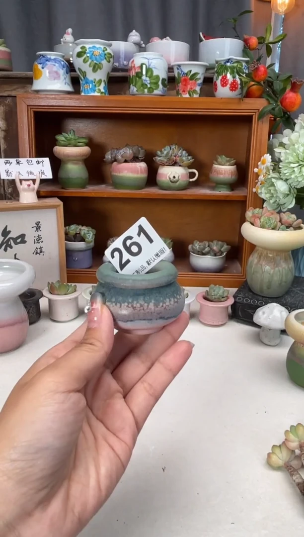 瓷片261微瑕知木小芳花盆