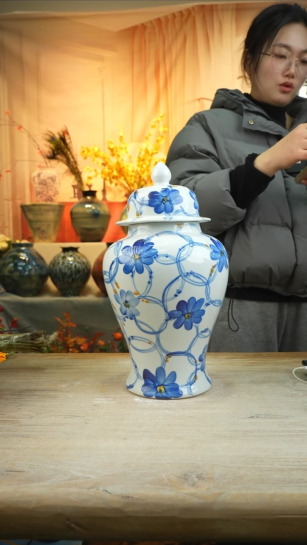 高42口12高温陶瓷花瓶