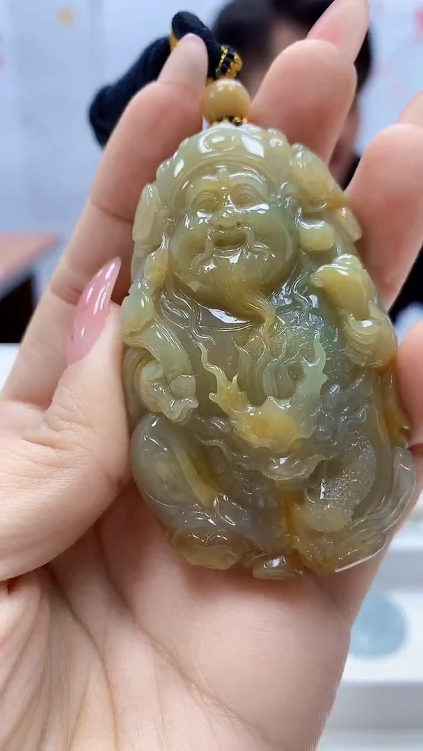 未镶嵌定制翡翠5060ty-毛货挂件65