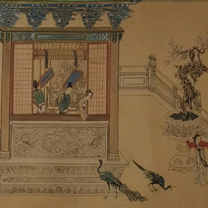 【辽拍】V250709-2-290《山水人物》（4.2平尺) 绢本镜片 yy1224t