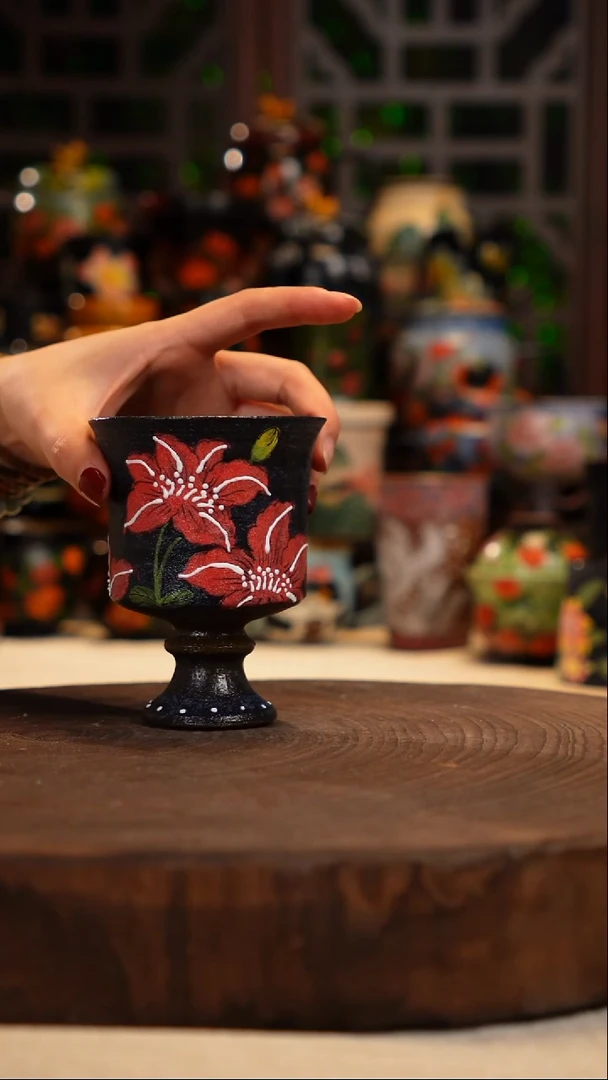 油画  手绘釉下彩