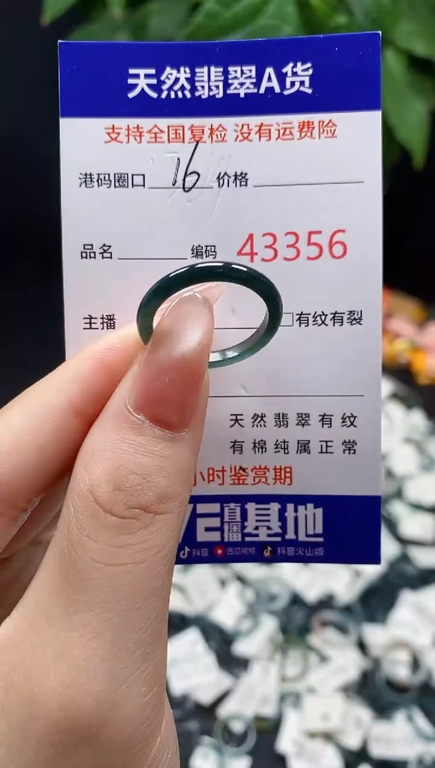 翡翠戒指未镶嵌 天然翡翠戒圈3356