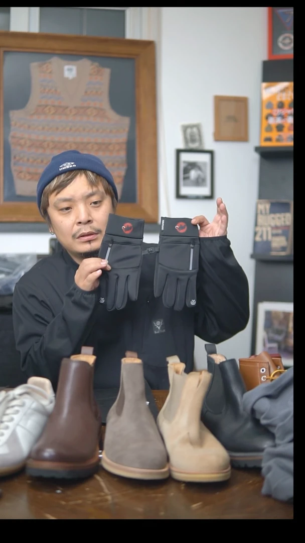 微瑕不退换扣子有坏-黑色手套薄款