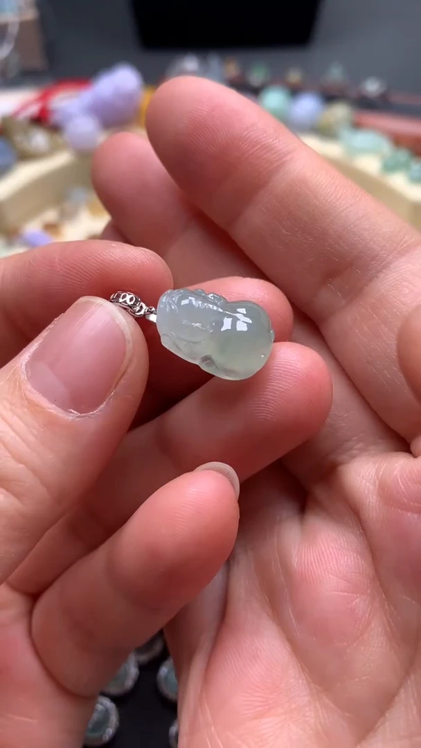 【闪购商品】翡翠颈饰银S925镶嵌翡翠镶嵌貔貅