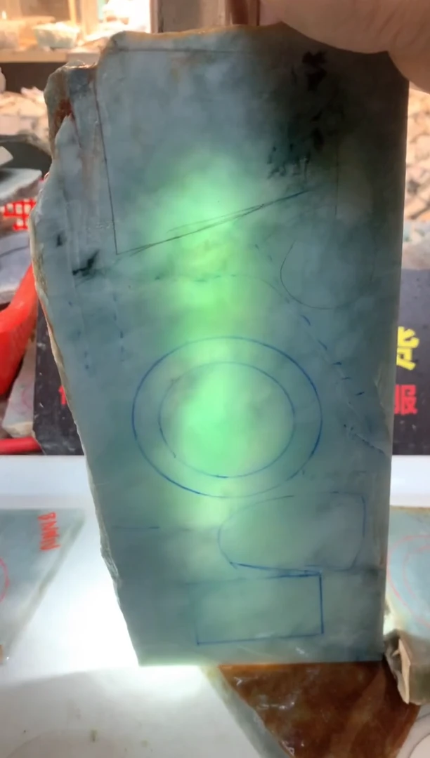 裸石翡翠0朗0翡翠珠宝856
