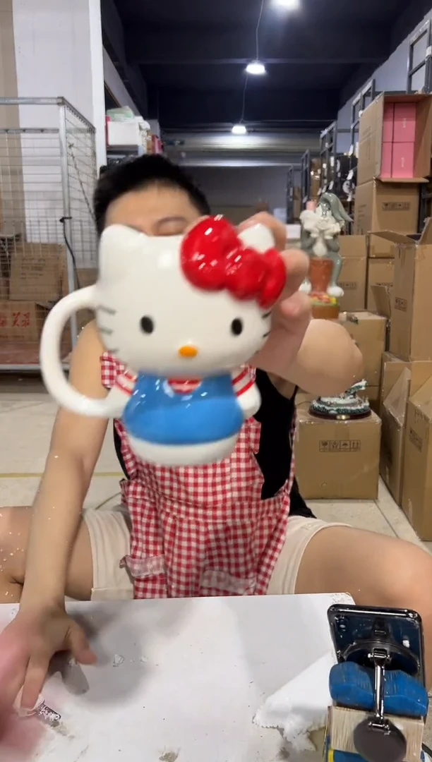 瓷片陶瓷条纹kt全身杯