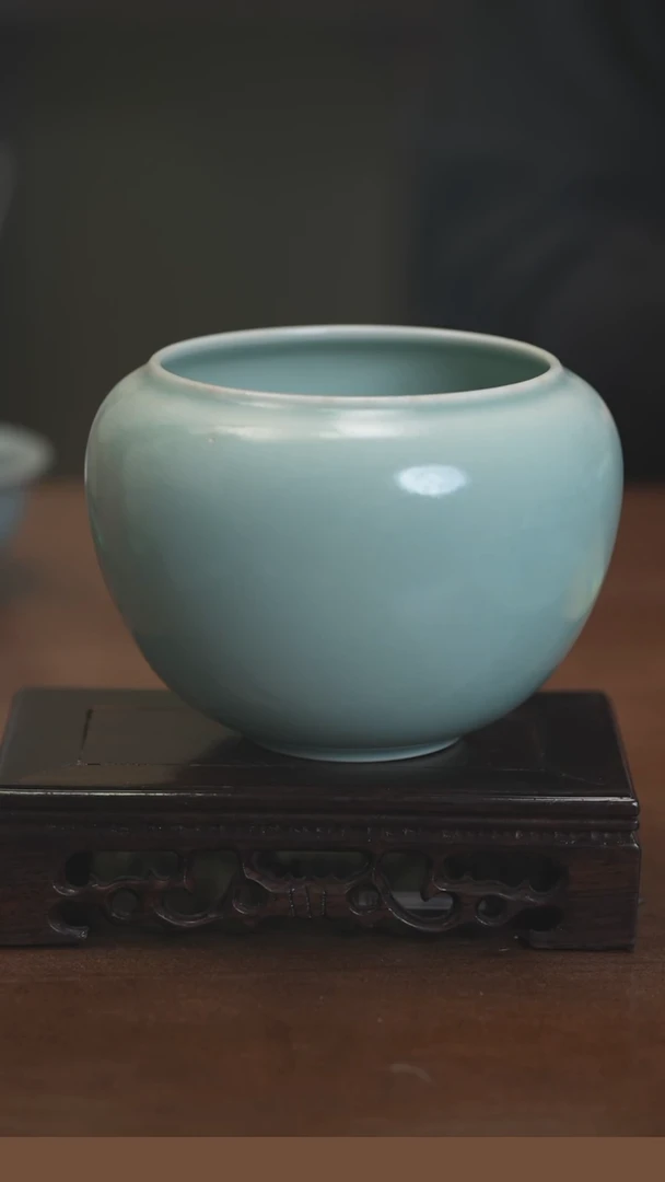 【闪购商品】清凉寺原产地仿古釉手工汝瓷建水