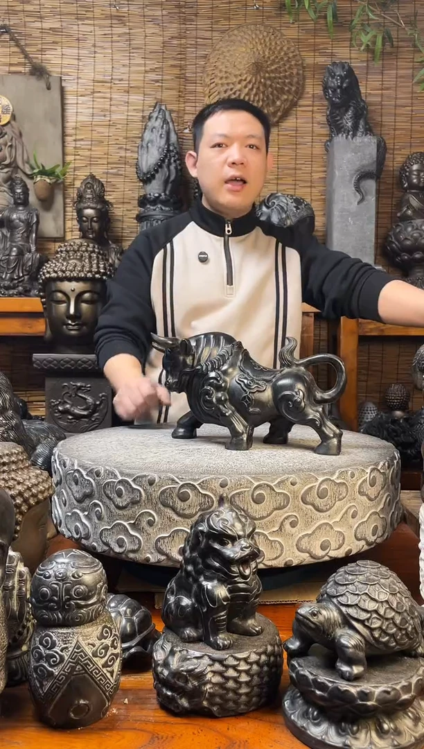 石材35华尔街牛天然青石雕刻