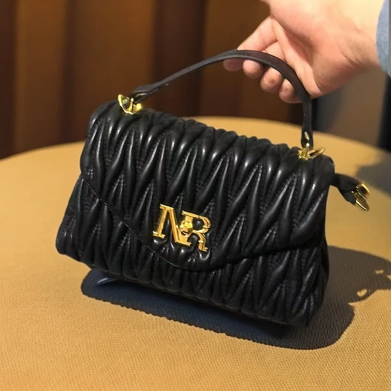 菱格绣线小包包女士2024新款时尚手提包百搭斜挎包小方包