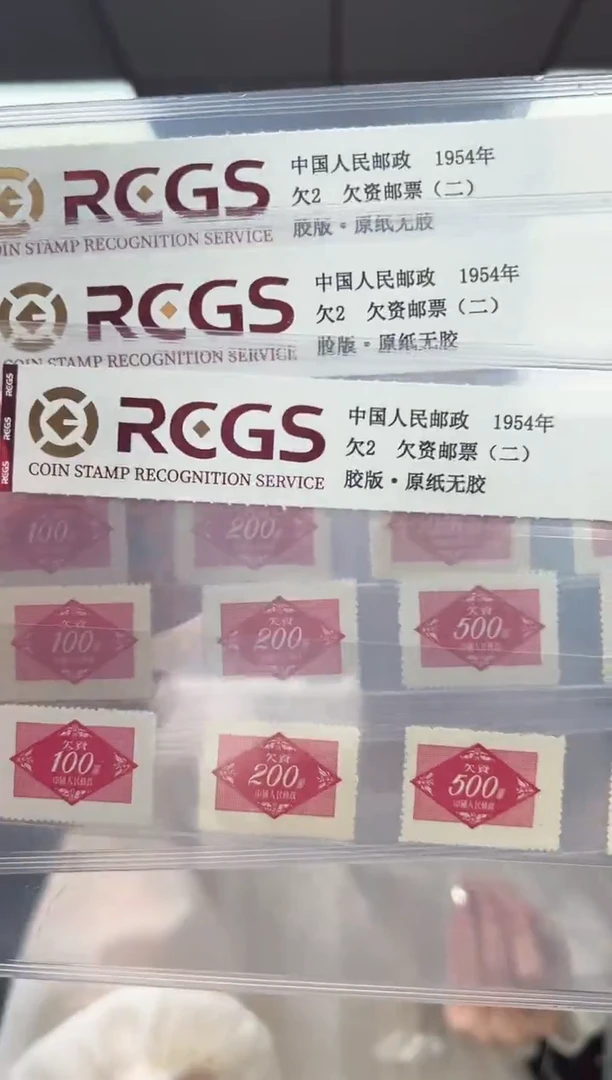 欠2 欠资邮票（二）RCGS评级 原纸无胶