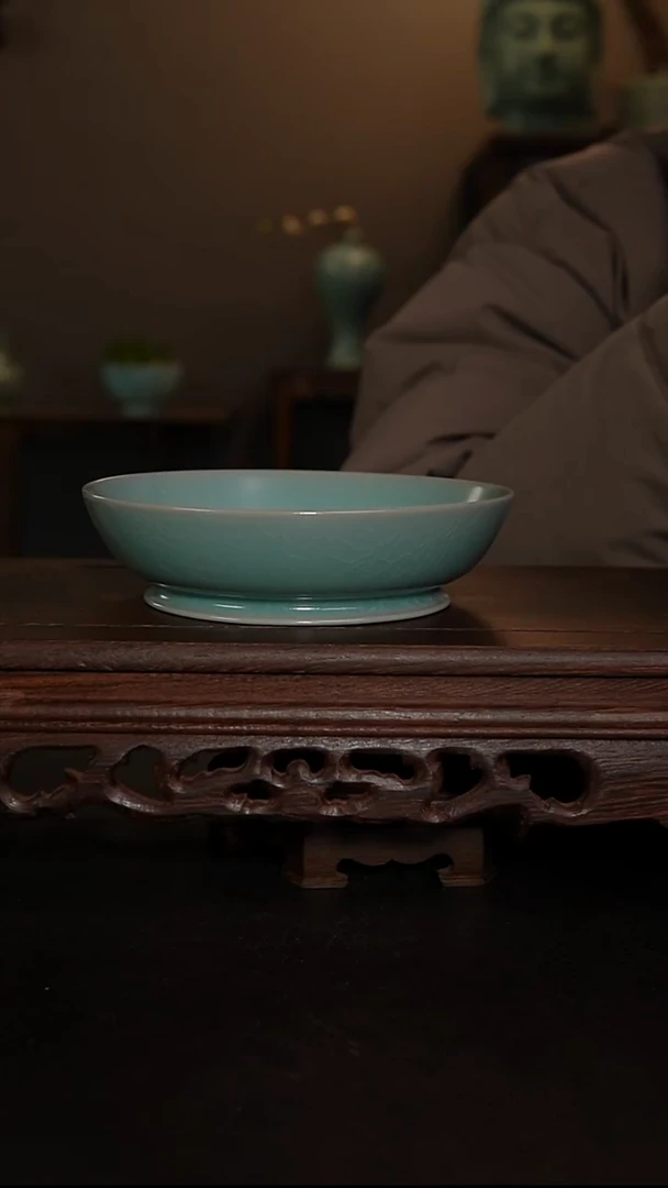 摆件瓷仿古手工圆洗