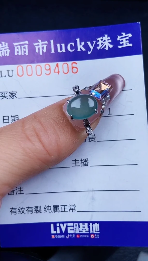 翡翠银S925镶嵌颈饰9406