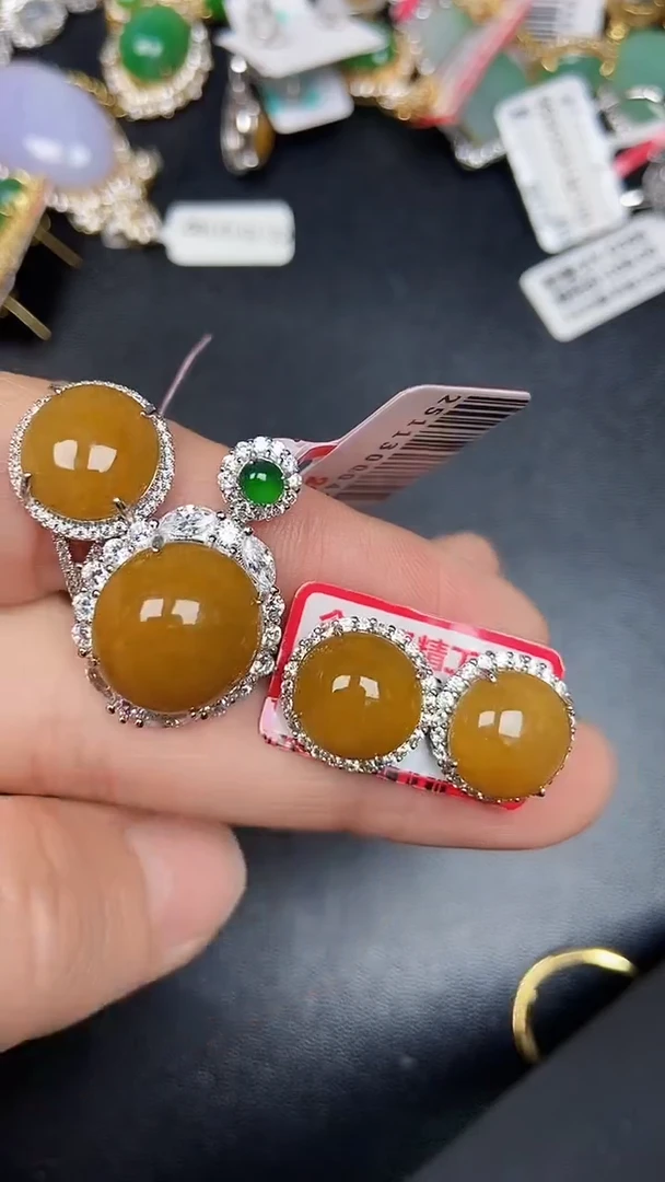 银S925镶嵌戒指翡翠3140