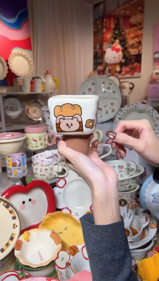 瓷可爱餐具发图片款