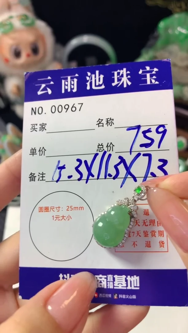 颈饰银S925镶嵌翡翠翡翠