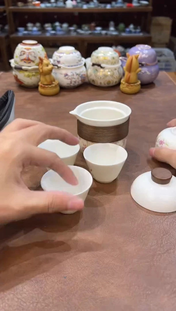 真的很便宜会开片的旅行茶具