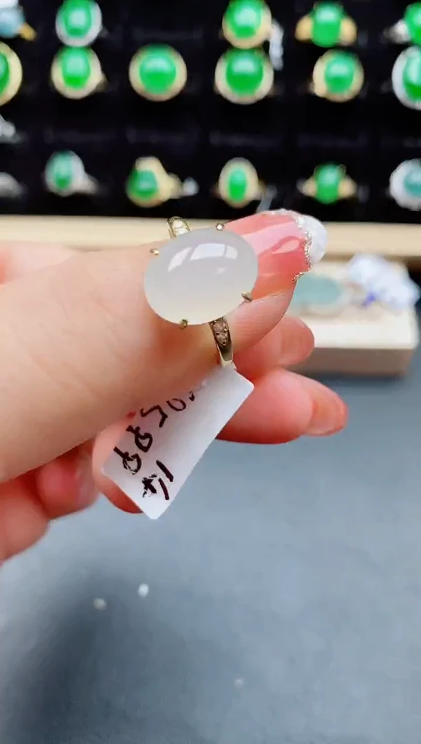 【闪购商品】翡翠戒指银S925镶嵌508005