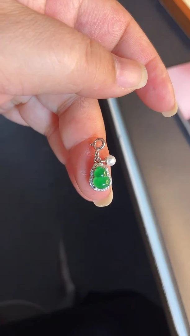 吊坠(不含链)银S925镶嵌翡翠1