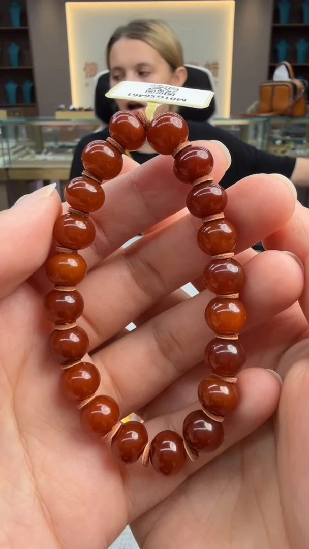 手链琥珀未镶嵌370秒拍号 假一罚三