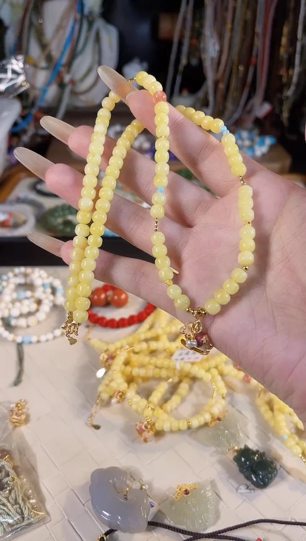 【闪购商品】蜜蜡项链银S925镶嵌多样性发货其一