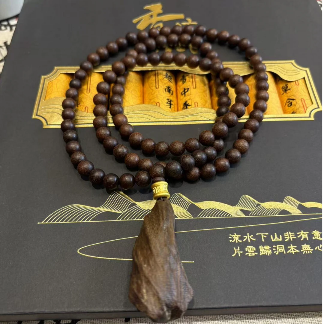 【臻品阁】麻丝贡木多圈吊坠+线香/b327+e033/一套