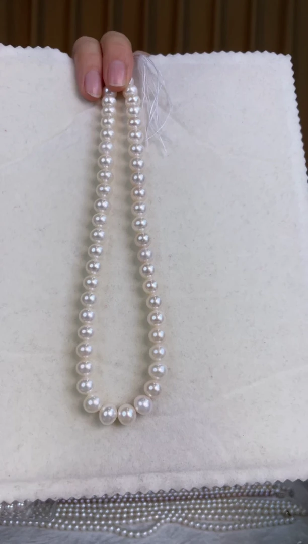 【闪购商品】淡水珍珠颈饰银S925镶嵌淡水无核9-10mm