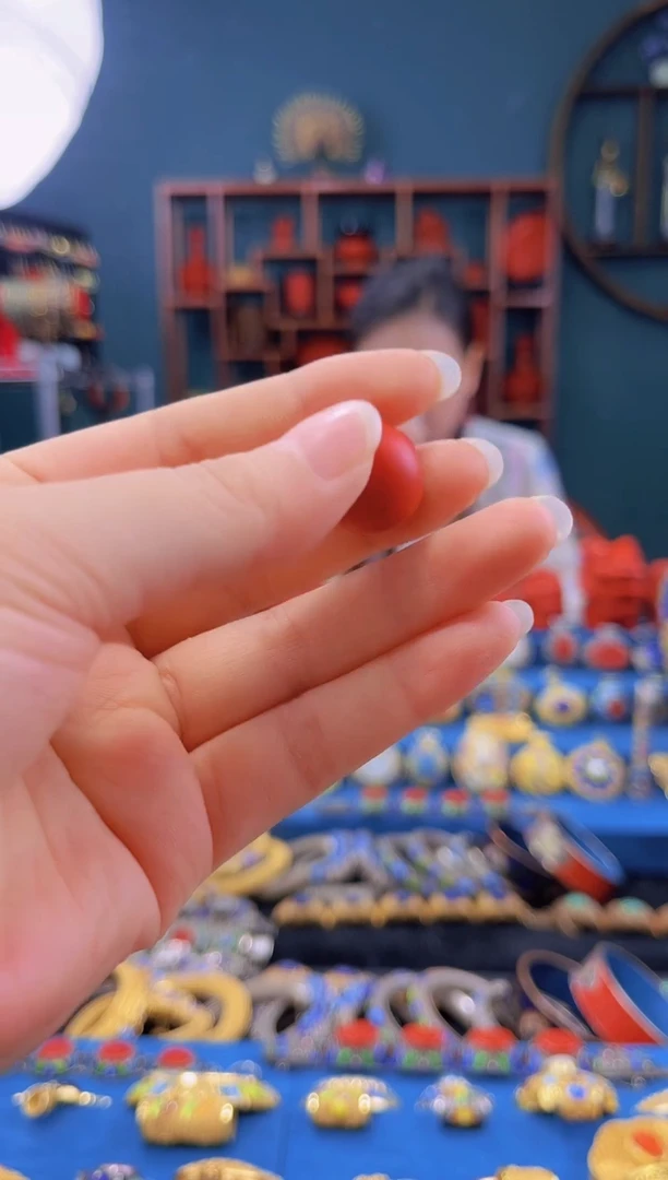 非遗技艺 大漆单珠 1.6 红