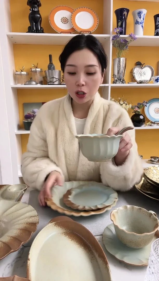 福利款 素泥蓝系列 饭碗+勺子