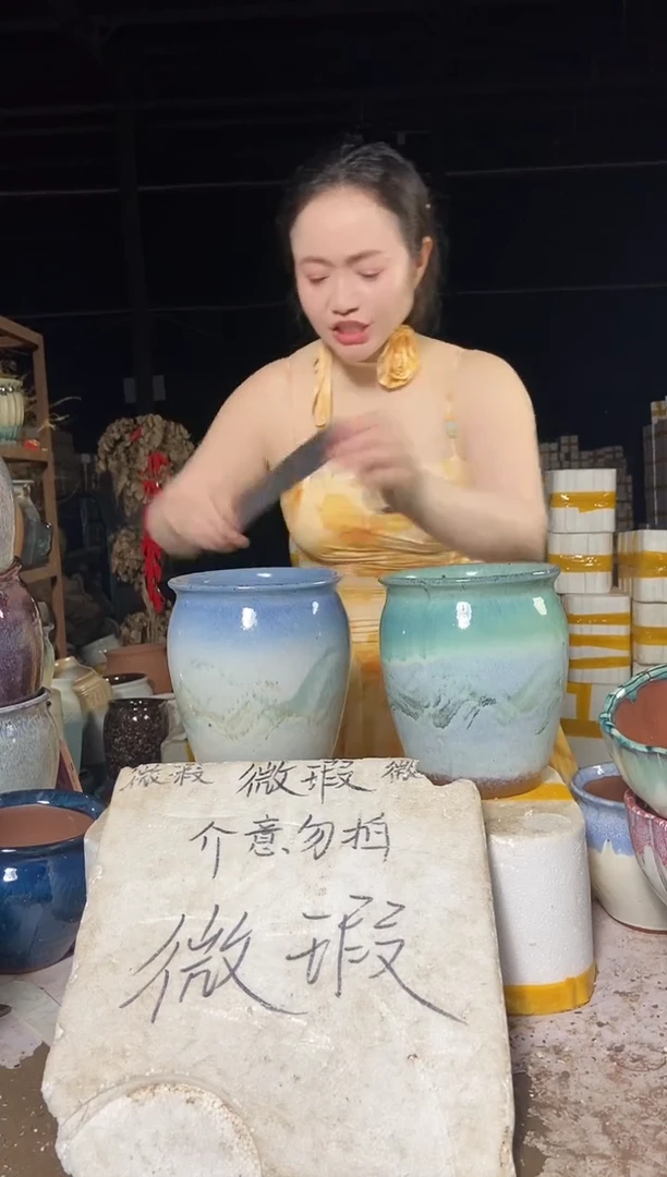 宜兴紫砂花盆盆17*19