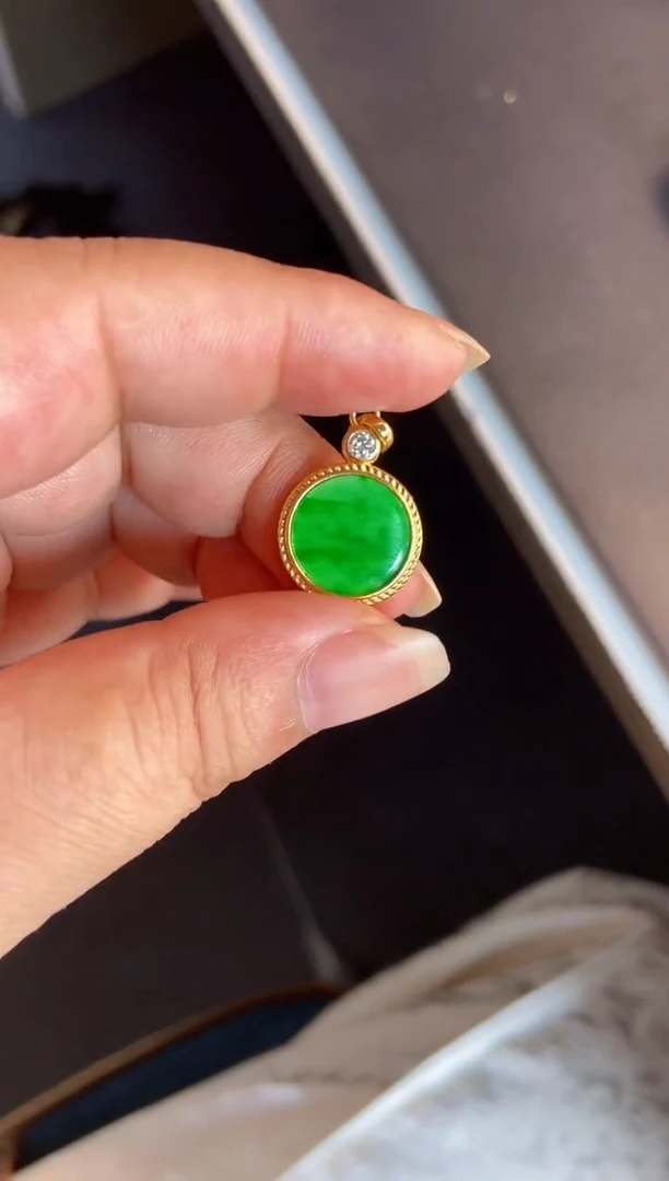 吊坠(不含链)银S925镶嵌翡翠1