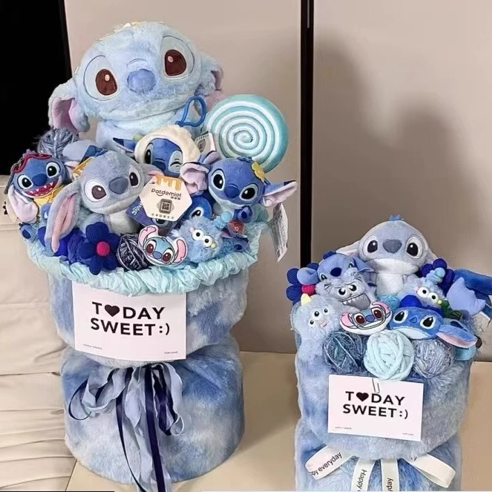 卡通史迪仔玩偶花束公仔怪兽创意玩偶花束送男女朋友生日礼物情人