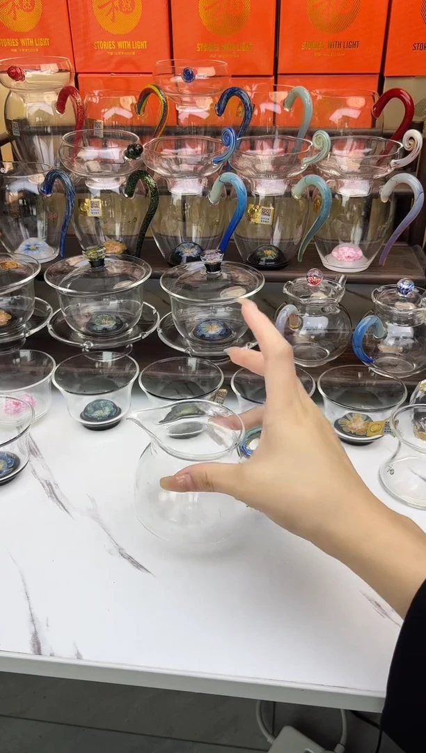 手工艺品玻璃禾器浮莲迷翠普通盒