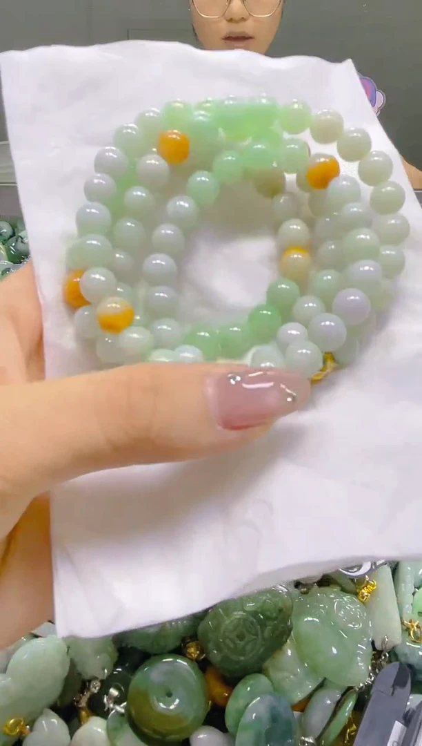 翡翠未镶嵌颈饰7MM/G/翡翠A货，一件也是批发价