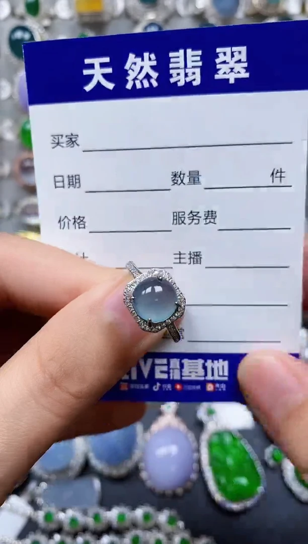 【闪购商品】翡翠戒指银S925镶嵌0317